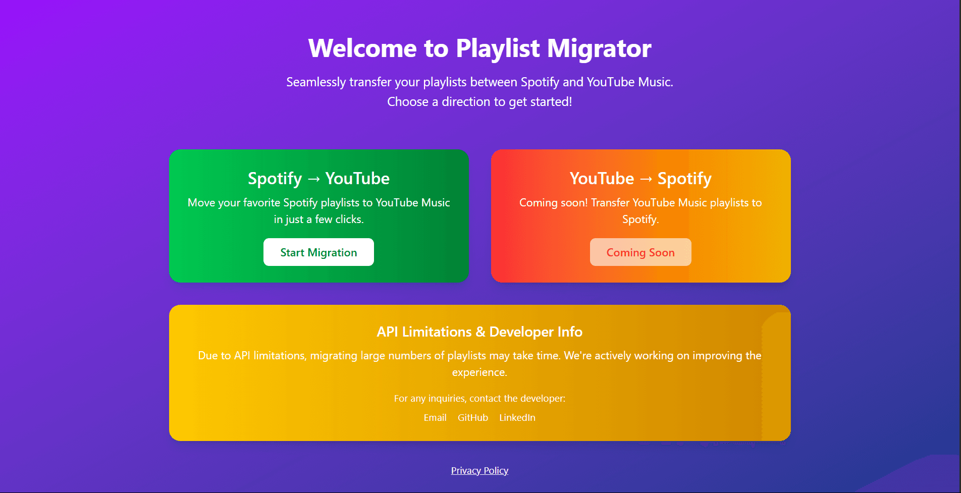 Spotify → YouTube Playlist Migrator